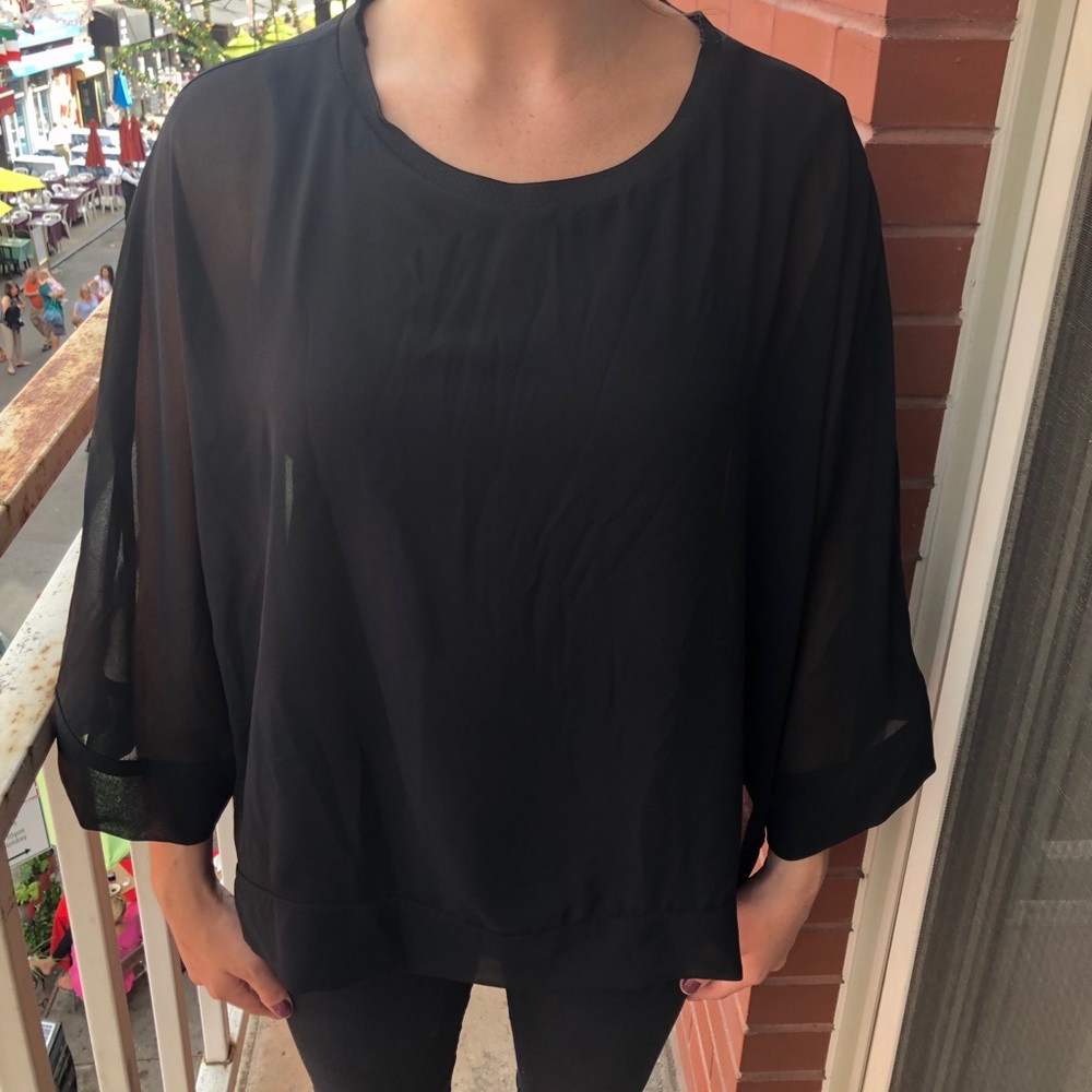 Black Zara Butterfly wing top